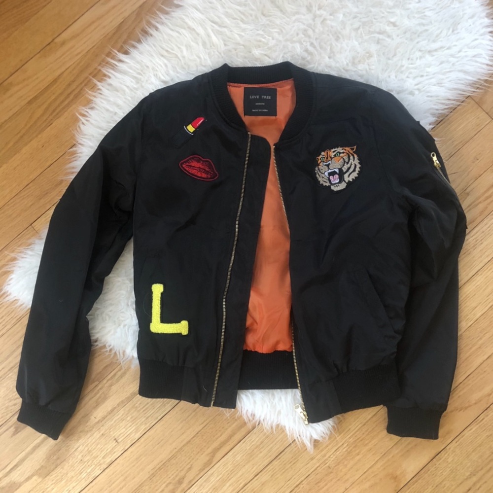 Bomber Jacket with Patches